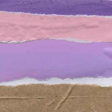 Çeşitli kağıtların kolajı, renkli soyut arkaplan  