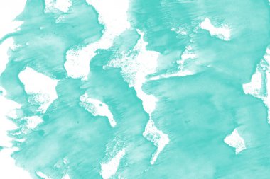 Beyaz kağıt arka planda renkli mürekkep ve suluboya doku. Gradyan boya darbeleri ve kalsiyum kaybı etkisi. El boyaması gouache soyut görüntü. Tuvali dağıt..