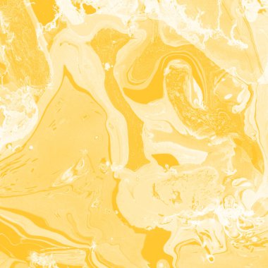 Sarı mermer arkaplan boya sıçrama deseni ile