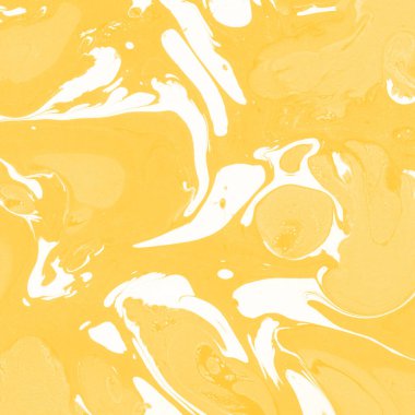 Sarı mermer arkaplan boya sıçrama deseni ile