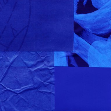 Çeşitli kağıtların kolajı, renkli soyut arkaplan  