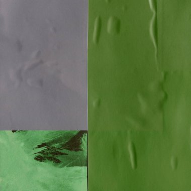 Çeşitli kağıtların kolajı, renkli soyut arkaplan  