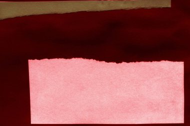 Çeşitli kağıtların kolajı, renkli soyut arkaplan  