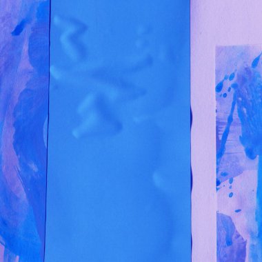 Çeşitli kağıtların kolajı, renkli soyut arkaplan  