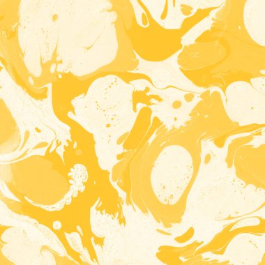 Sarı mermer arkaplan boya sıçrama deseni ile
