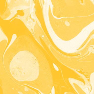 Sarı mermer arkaplan boya sıçrama deseni ile