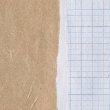 Çeşitli kağıtların kolajı, renkli soyut arkaplan  