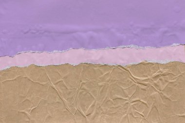 Çeşitli kağıtların kolajı, renkli soyut arkaplan  