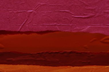 Çeşitli kağıtların kolajı, renkli soyut arkaplan  