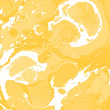 Sarı mermer arkaplan boya sıçrama deseni ile