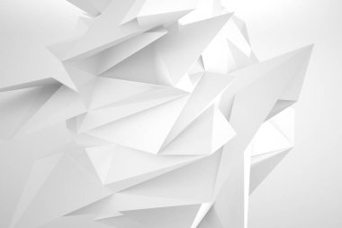soyut beyaz 3d şekilli duvar kağıdı
