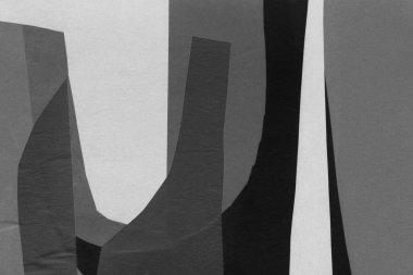 Çeşitli kağıtların kolajı, renkli soyut arkaplan  