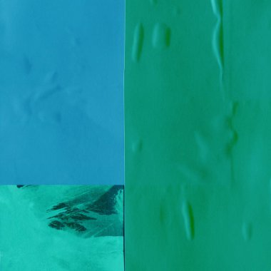 Çeşitli kağıtların kolajı, renkli soyut arkaplan  