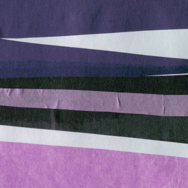 Çeşitli kağıtların kolajı, renkli soyut arkaplan  