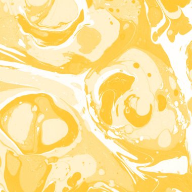 Sarı mermer arkaplan boya sıçrama deseni ile
