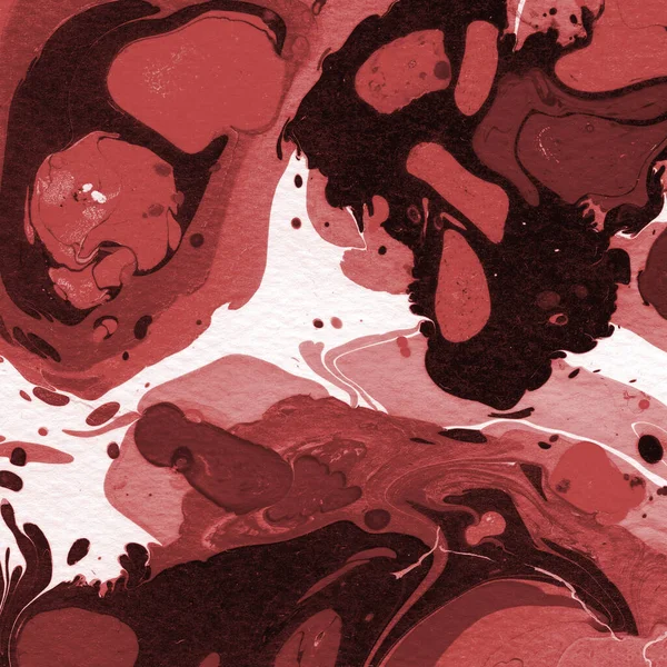 Sfondo Marmo Rosso Con Texture Schizzi Vernice — Foto Stock