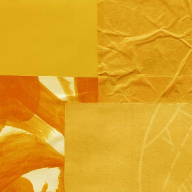 Çeşitli kağıtların kolajı, renkli soyut arkaplan  