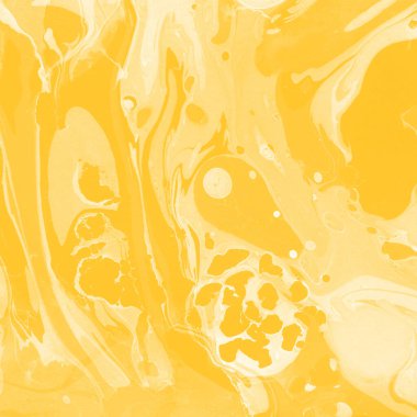 Sarı mermer arkaplan boya sıçrama deseni ile