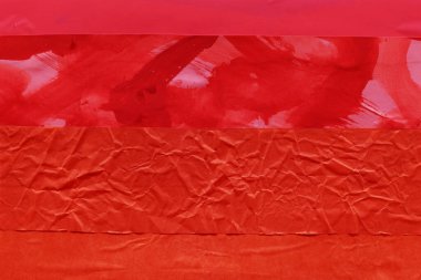 Çeşitli kağıtların kolajı, renkli soyut arkaplan  