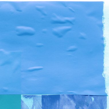 Çeşitli kağıtların kolajı, renkli soyut arkaplan  