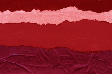 Çeşitli kağıtların kolajı, renkli soyut arkaplan  