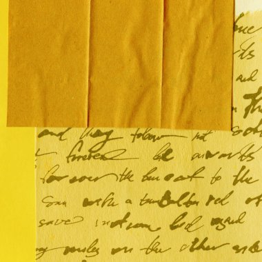 Çeşitli kağıtların kolajı, renkli soyut arkaplan  