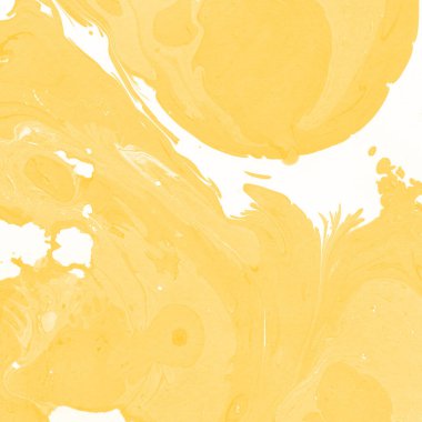 Sarı mermer arkaplan boya sıçrama deseni ile