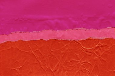 Çeşitli kağıtların kolajı, renkli soyut arkaplan  