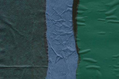 Çeşitli kağıtların kolajı, renkli soyut arkaplan  