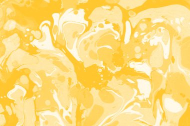 Sarı mermer arkaplan boya sıçrama deseni ile
