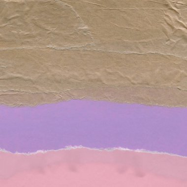 Çeşitli kağıtların kolajı, renkli soyut arkaplan  