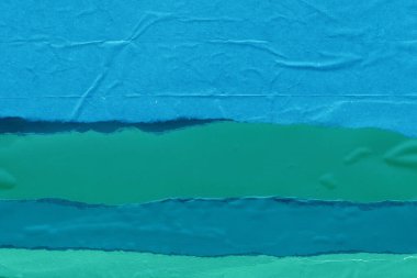 Çeşitli kağıtların kolajı, renkli soyut arkaplan  