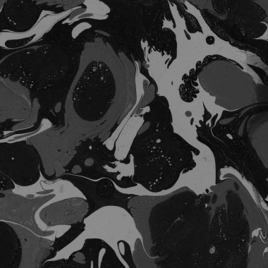 Beyaz suluboya arka planda renkli mermer mürekkep kağıdı dokusu. Kaotik soyut organik tasarım. Banyo bombası dalgaları.