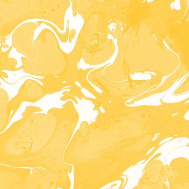 Sarı mermer arkaplan boya sıçrama deseni ile