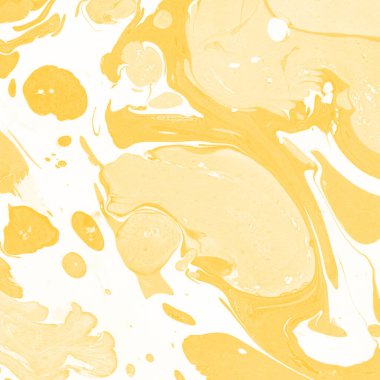 Sarı mermer arkaplan boya sıçrama deseni ile