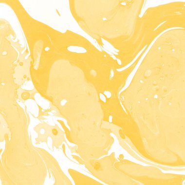 Sarı mermer arkaplan boya sıçrama deseni ile