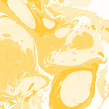 Sarı mermer arkaplan boya sıçrama deseni ile
