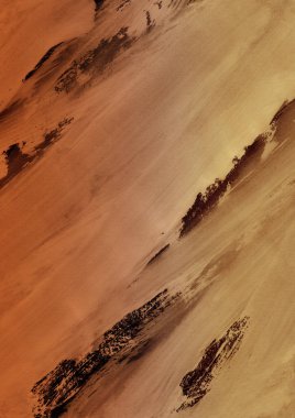 Kağıt zemin üzerinde renkli mürekkep ve suluboya doku. Gradyan boya darbeleri ve kalsiyum kaybı etkisi. El boyaması gouache soyut resim.