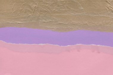 Çeşitli kağıtların kolajı, renkli soyut arkaplan  