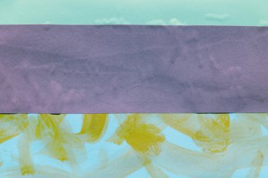 Çeşitli kağıtların kolajı, renkli soyut arkaplan  