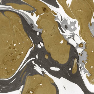 Beyaz suluboya arka planda renkli mermer mürekkep kağıdı dokusu. Kaotik soyut organik tasarım. Banyo bombası dalgaları.