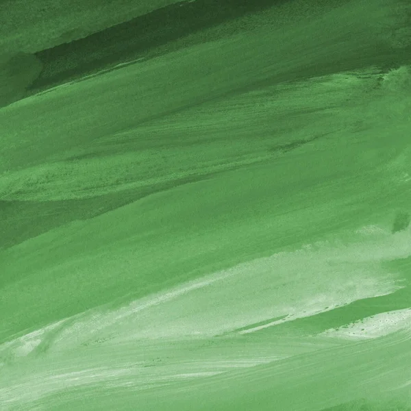 緑のグアッシュの質感 抽象的な背景 — ストック写真