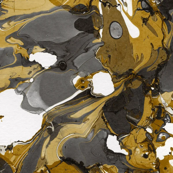 Färgglada Marmor Bläck Papper Textur Vit Akvarell Bakgrund Kaotisk Abstrakt — Stockfoto