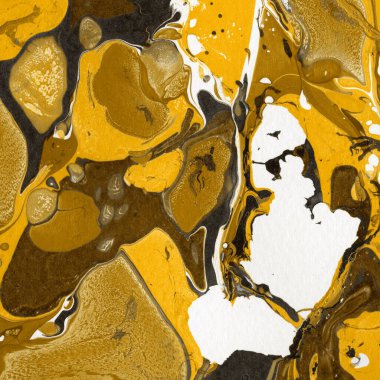 Beyaz suluboya arka planda renkli mermer mürekkep kağıdı dokusu. Kaotik soyut organik tasarım. Banyo bombası dalgaları.