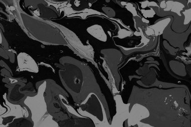 Kağıt arkaplanda siyah mermer mürekkep dokusu. Mermer taş resim.