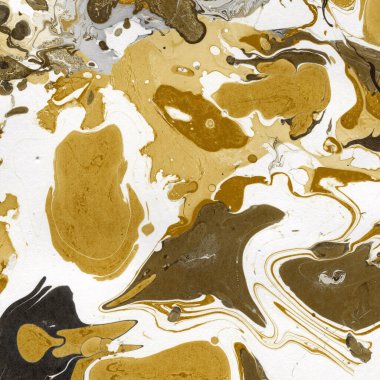 Beyaz suluboya arka planda renkli mermer mürekkep kağıdı dokusu. Kaotik soyut organik tasarım. Banyo bombası dalgaları.