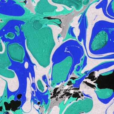 Beyaz suluboya arka planda renkli mermer mürekkep kağıdı dokusu. Kaotik soyut organik tasarım. Banyo bombası dalgaları.