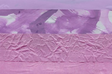 Çeşitli kağıtların kolajı, renkli soyut arkaplan  