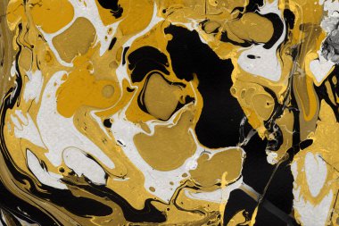 Beyaz suluboya arka planda renkli mermer mürekkep kağıdı dokusu. Kaotik soyut organik tasarım. Banyo bombası dalgaları.