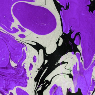 Beyaz suluboya arka planda renkli mermer mürekkep kağıdı dokusu. Kaotik soyut organik tasarım. Banyo bombası dalgaları.